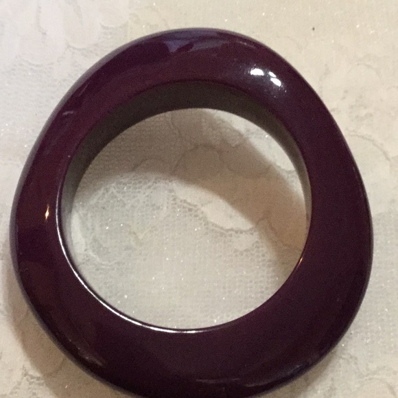 Black and Purple Plastic Bangle Bracelets - Picture 2 of 5
